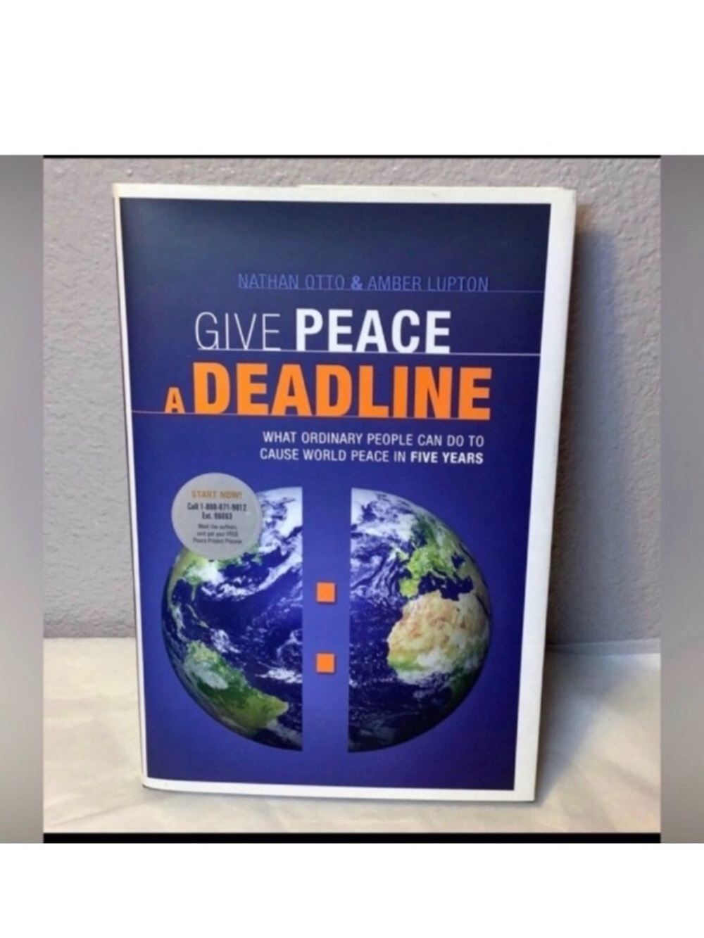 Give Peace a Deadline - Blue & Orange Decorative Book Cover
